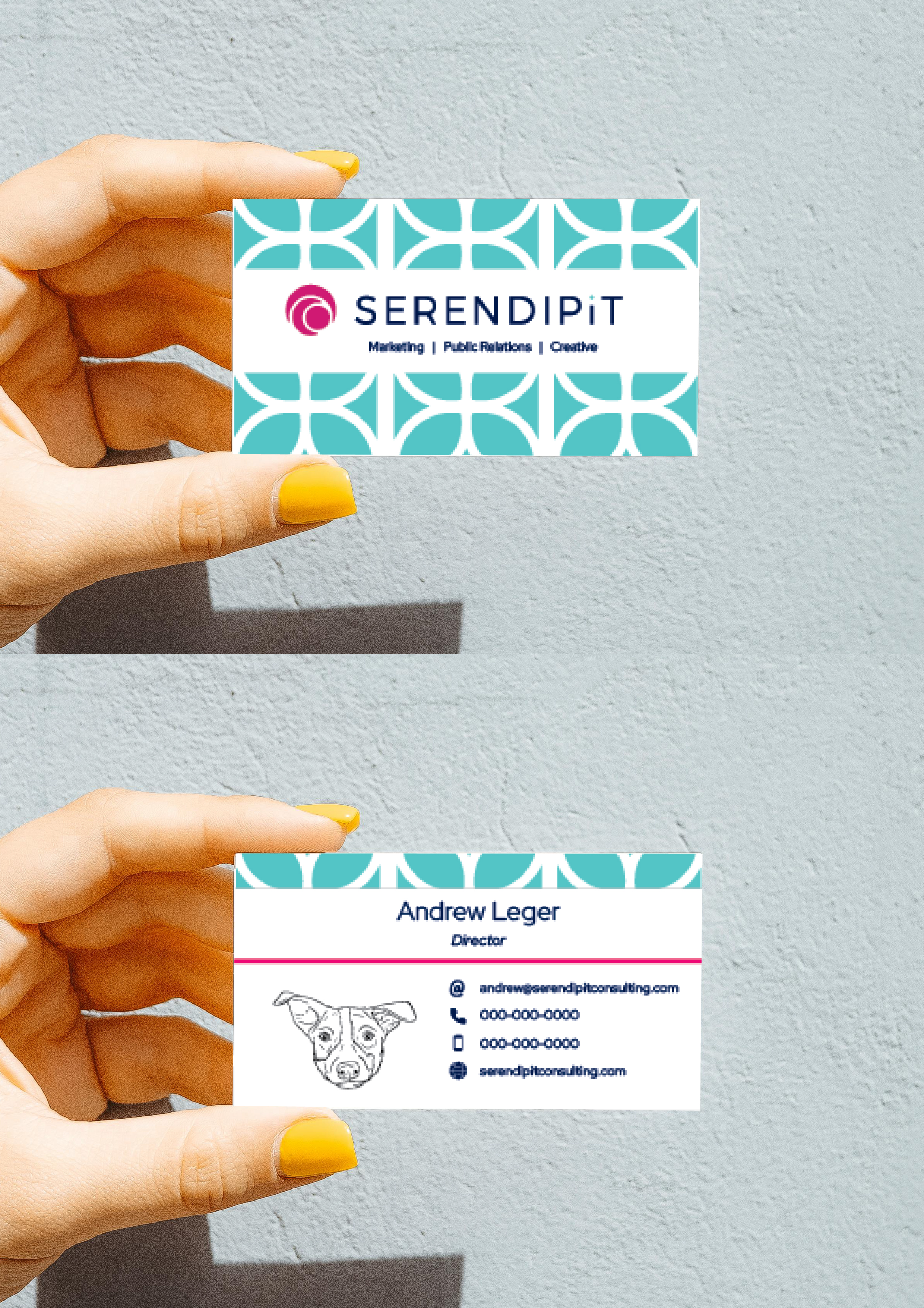 business cards for Serendipit Marketing