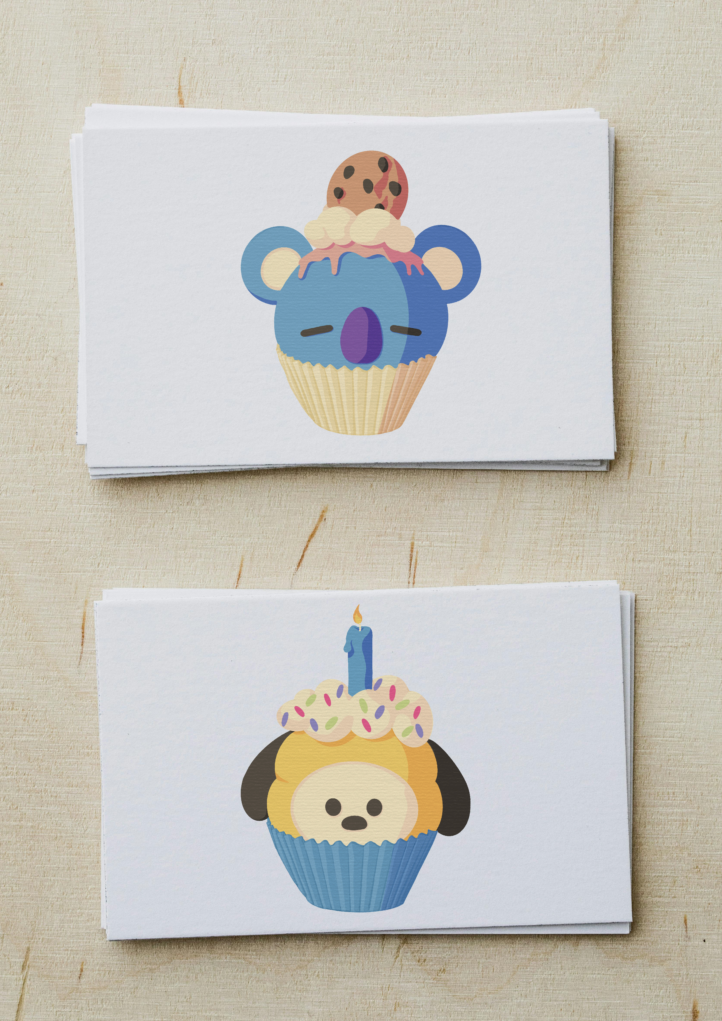 ashole world sticker designs, koya cupcake and chimmy cupcake