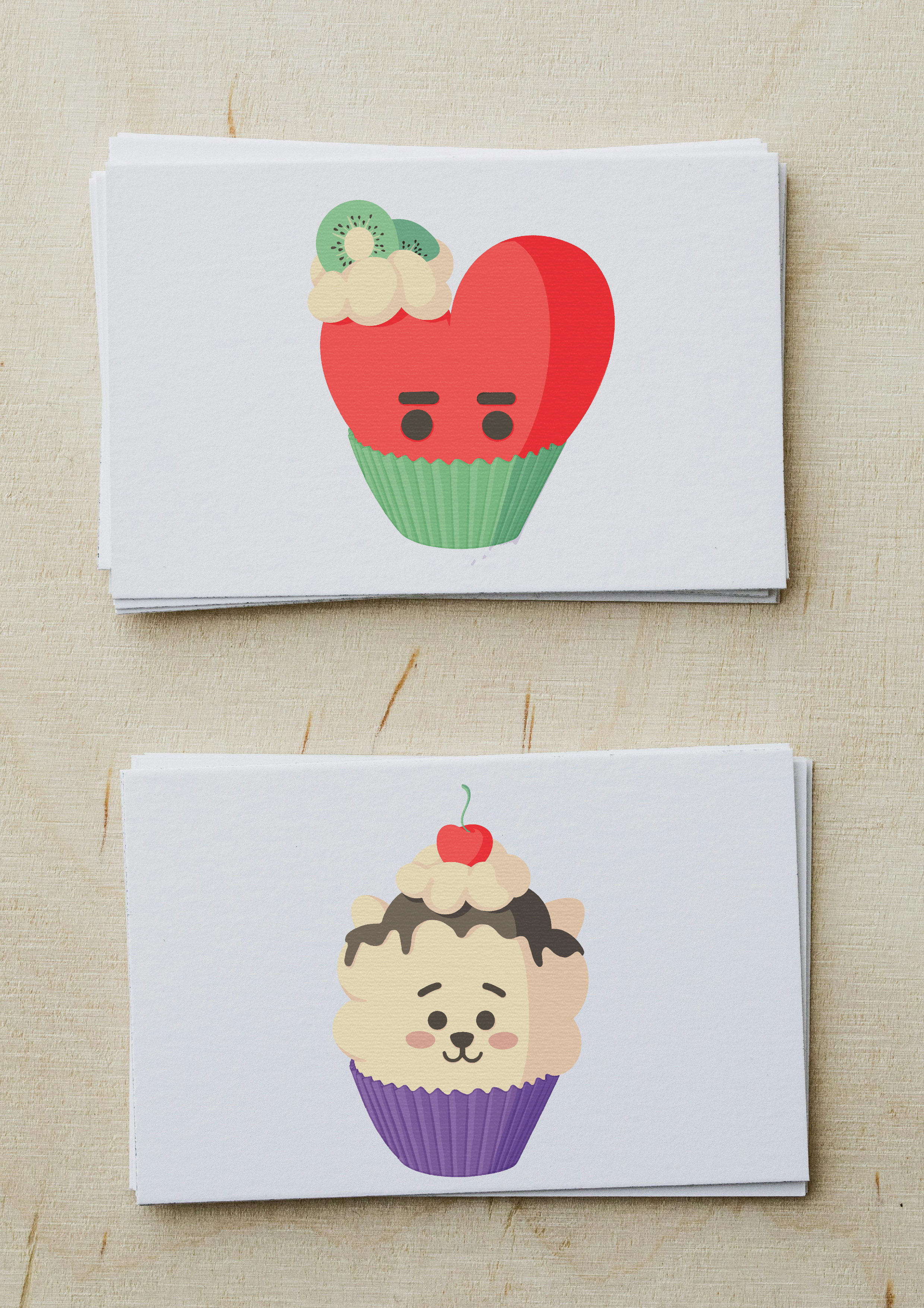 ashole world sticker designs, rj cupcake and tata cupcake